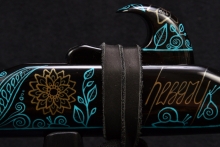 Nigerian Ebony Native American Flute, Minor, Mid F#-4, #F10E